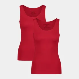Anna bambus tank top - rød 2 pak