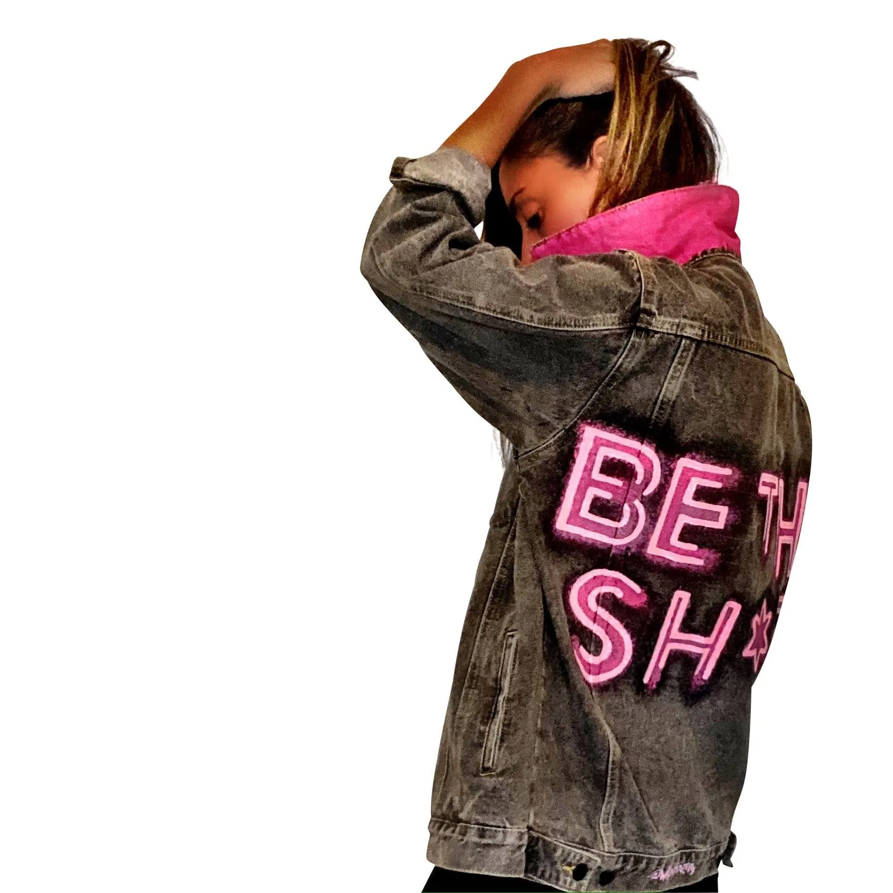 'BE NEON' DENIM JACKET
