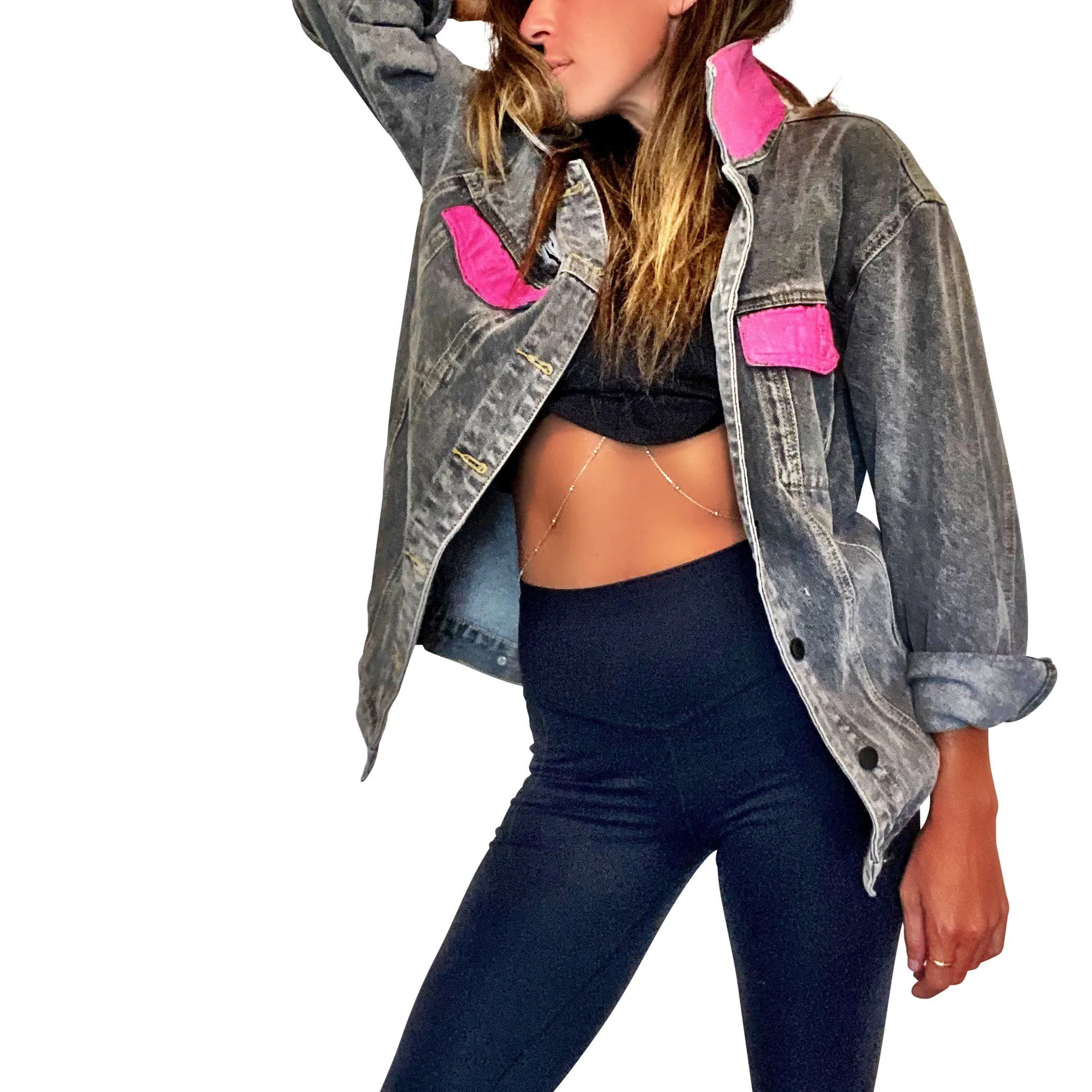 'BE NEON' DENIM JACKET