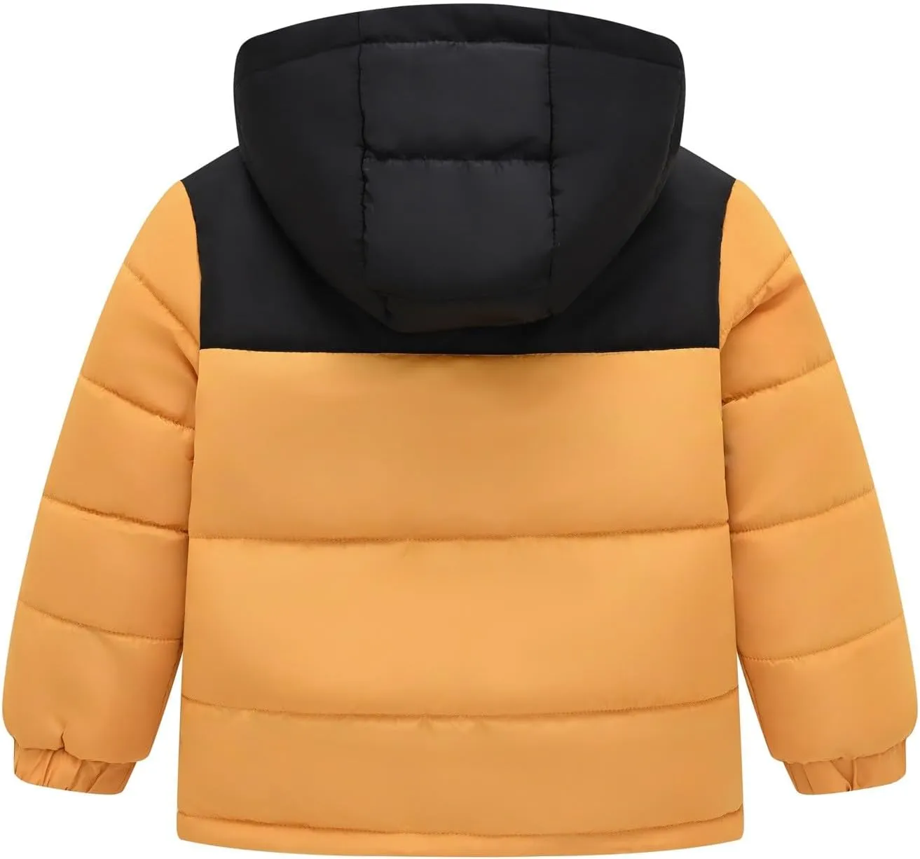 Boys Down Jacket Hood Thick Warm Winter Coat Parka Padded Outerwear Color Block Puffer Water-esistant Jacket