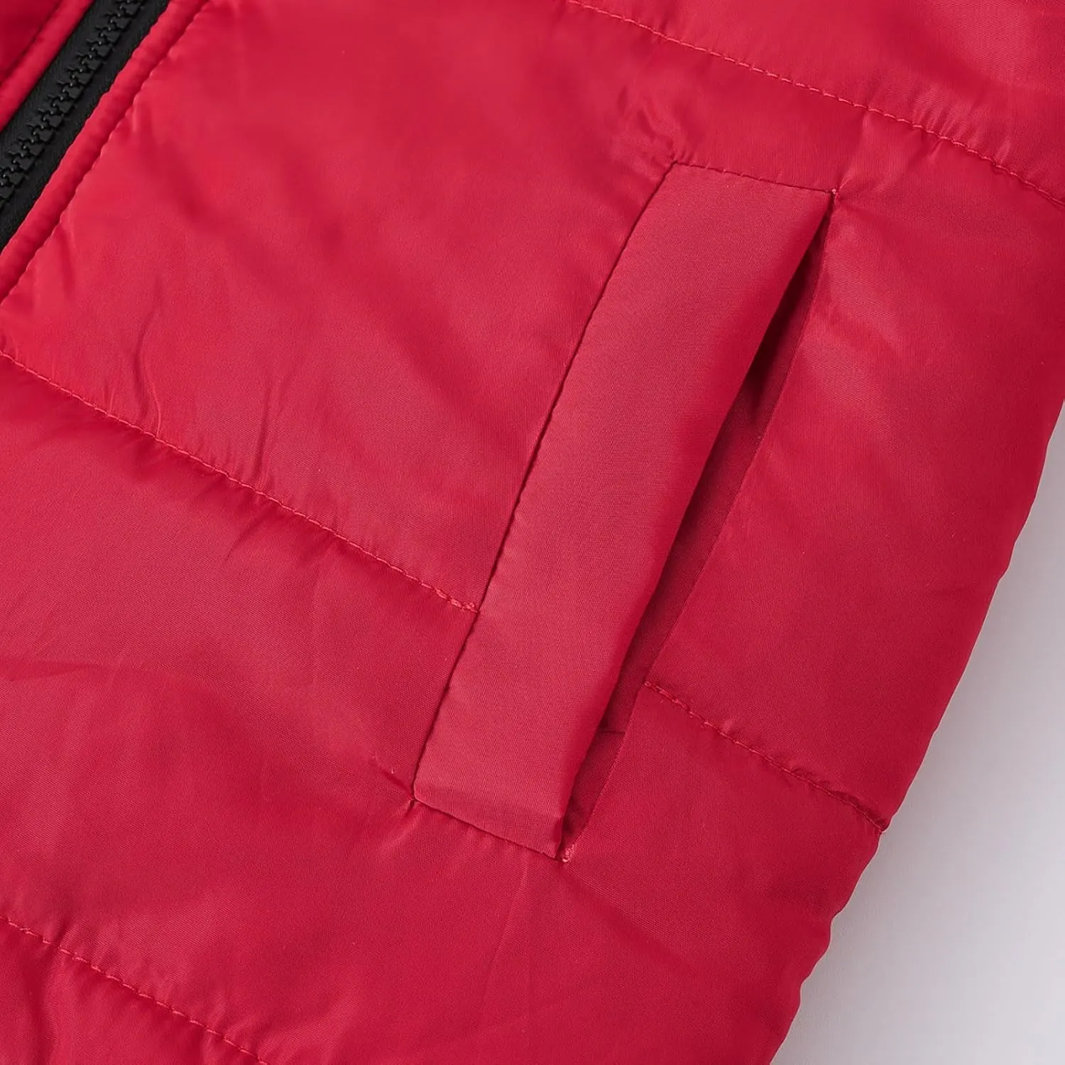 Boys Down Jacket Hood Thick Warm Winter Coat Parka Padded Outerwear Color Block Puffer Water-esistant Jacket