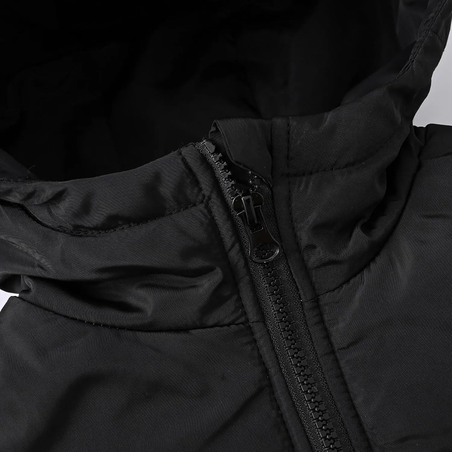 Boys Down Jacket Hood Thick Warm Winter Coat Parka Padded Outerwear Color Block Puffer Water-esistant Jacket