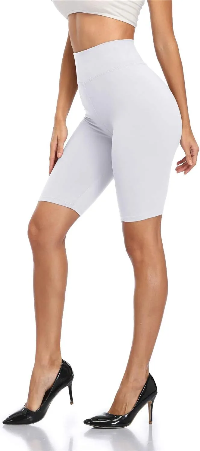 Cheapestbuy Womens High Waisted Biker Shorts Buttery Soft Short Leggings Under Dress Mid Thigh Leggings for Workout Yoga