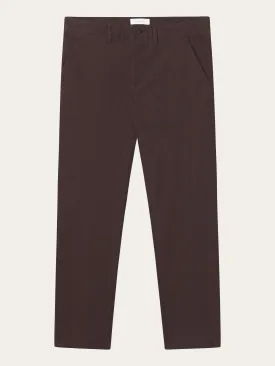 CHUCK regular flannel chino pants - Chocolate Plum