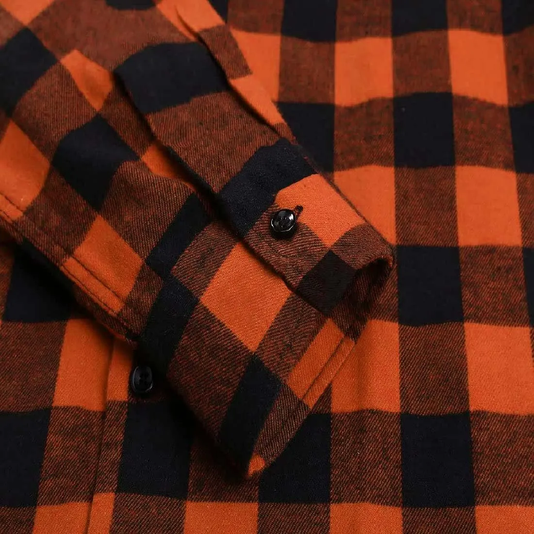 Cromoncent 2 Pack Men's Casual Plaid Flannel Button Down Shirt