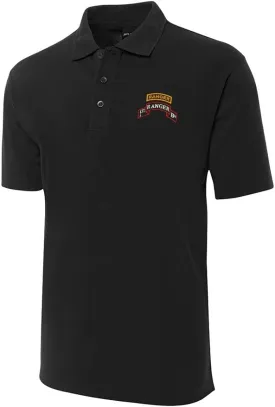 FANNOO Men's Polo Shirts U.S. Army 1st Ranger Embroidery Short Sleeve Regular-Fit Advantage Performance Shirts