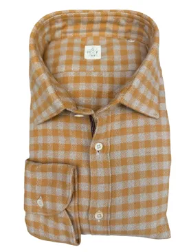 GMF 965 Cotton Flannel Plaid Gold/Taupe