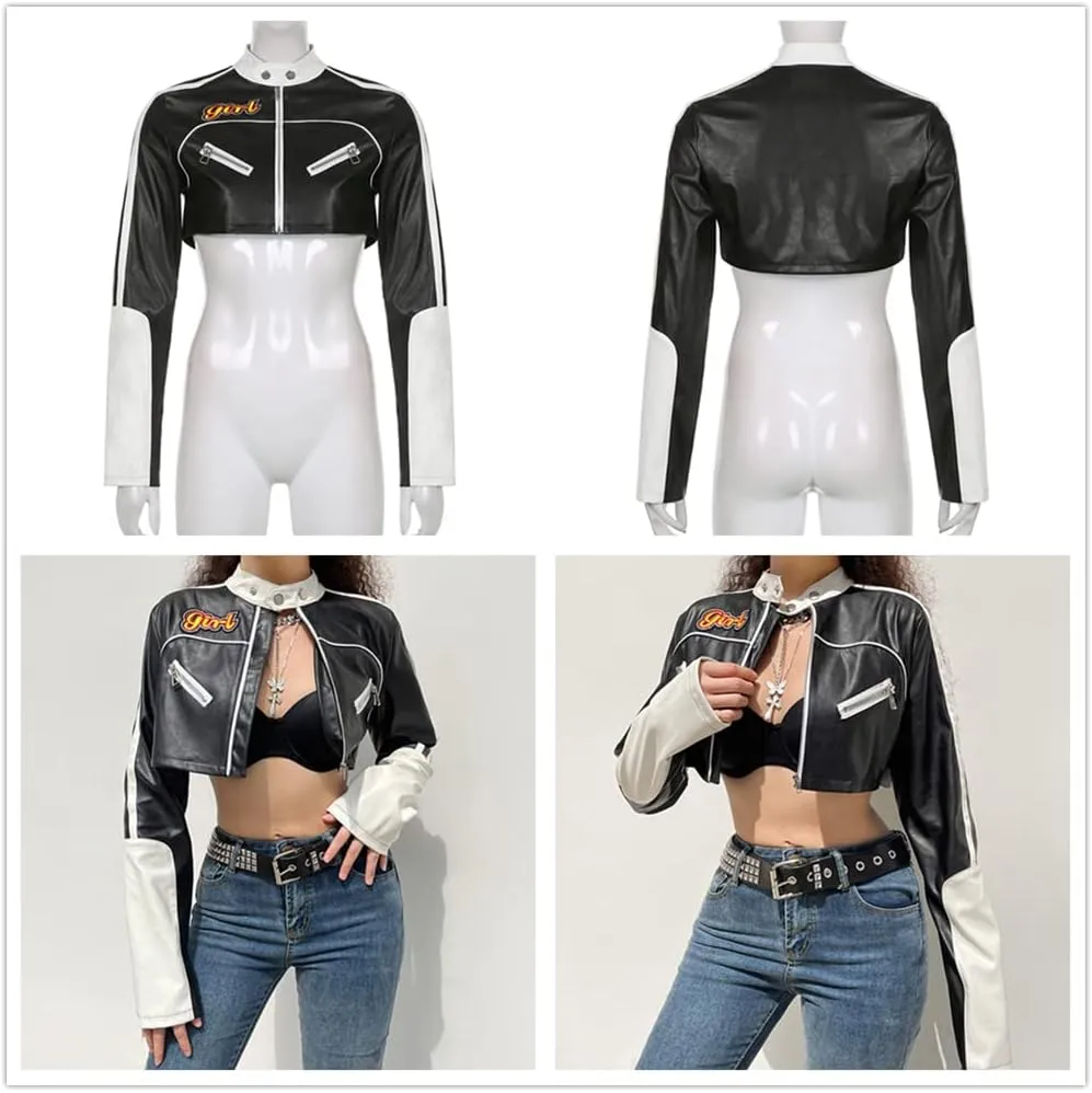 Goth Fashion Crop Top Jacket for Women Teen Girls Juniors or Teenagers