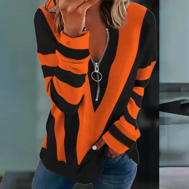 Julia Fashion - Women Fashion Striped Casual Shirts