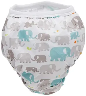 Kushies Baby Waterproof Training Pant 38-44 Pounds White Elephants XLarge