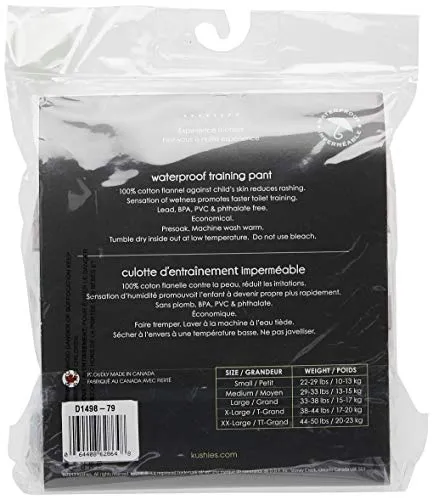 Kushies Baby Waterproof Training Pant 38-44 Pounds White Elephants XLarge