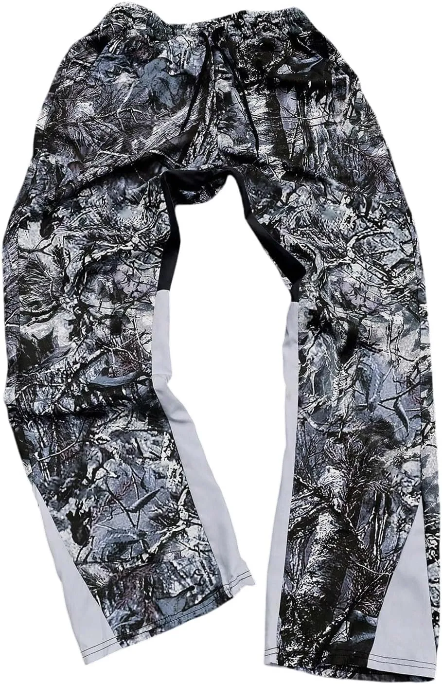 Men's Y2K Camo Graphic Pants Drawstring Waist Straight Leg Loose Long Trousers
