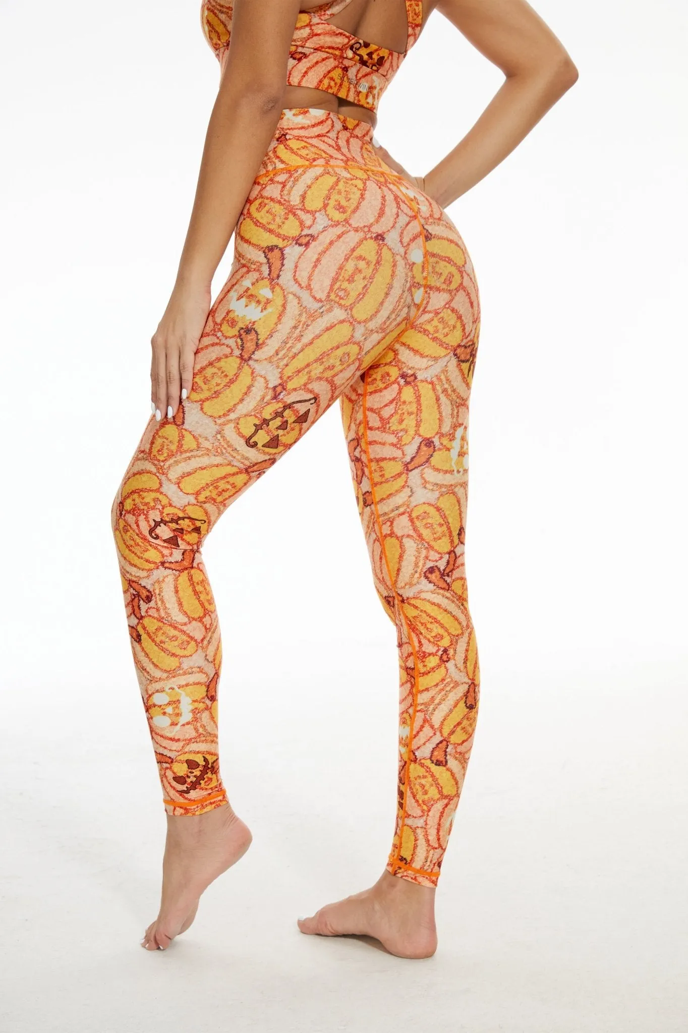 Playful Pumpkins High-waisted Leggings