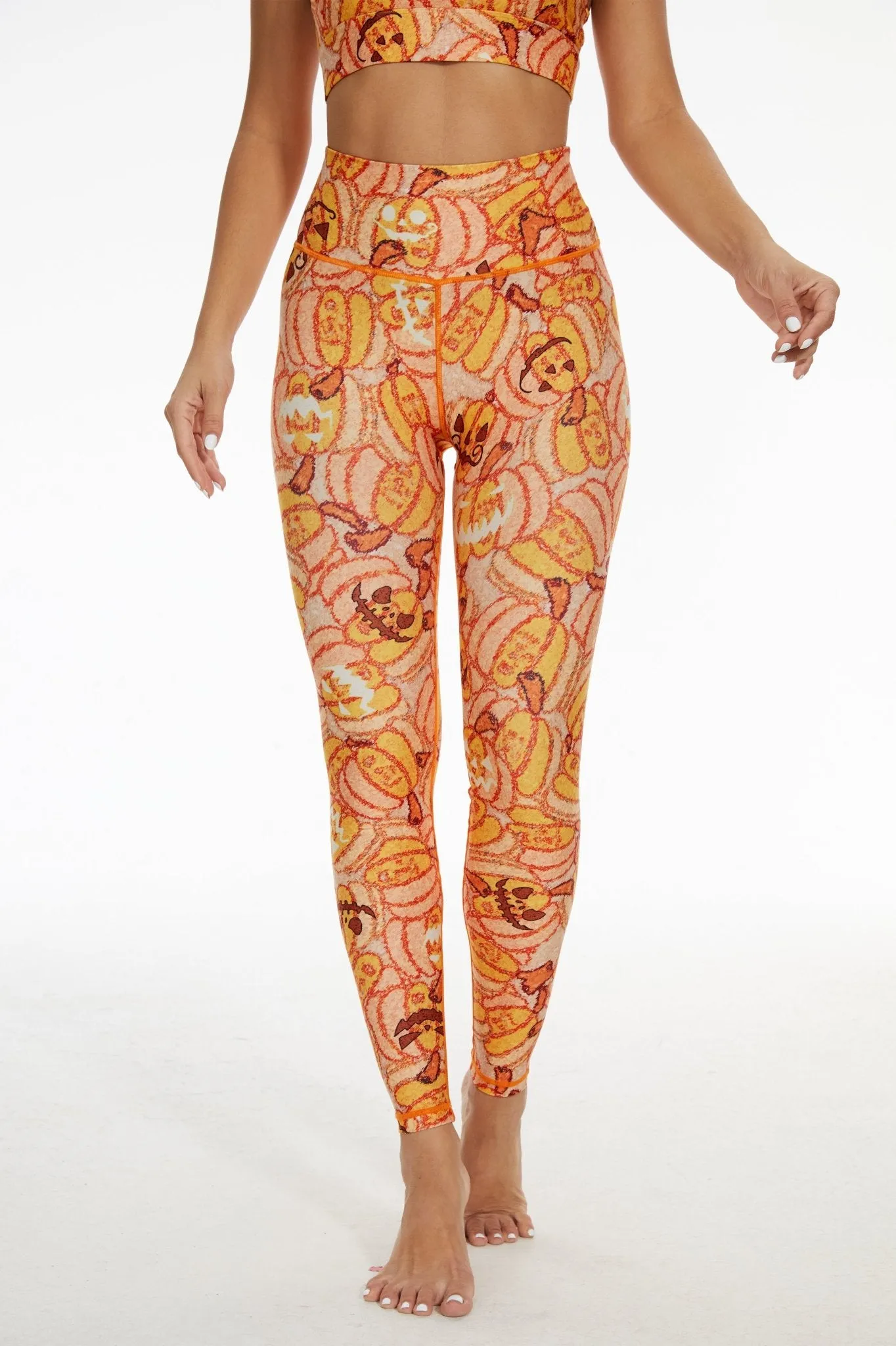 Playful Pumpkins High-waisted Leggings
