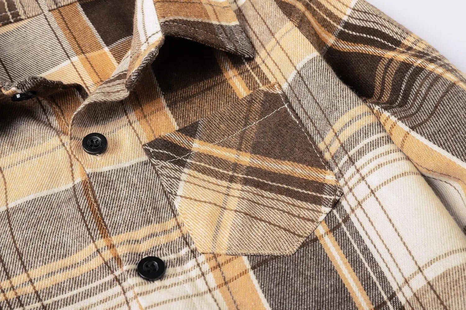 SANGTREE Mens & Boys Plaid Shirt Long Sleeve Button Down Flannel Shirts, US 3 Months - Adult 9XL