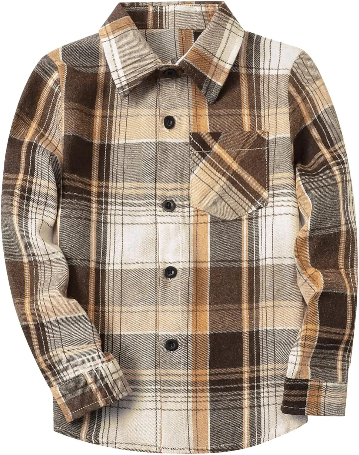 SANGTREE Mens & Boys Plaid Shirt Long Sleeve Button Down Flannel Shirts, US 3 Months - Adult 9XL