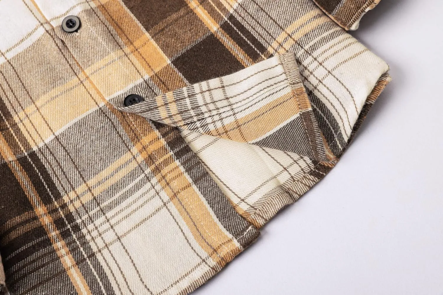 SANGTREE Mens & Boys Plaid Shirt Long Sleeve Button Down Flannel Shirts, US 3 Months - Adult 9XL
