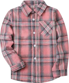 SANGTREE Mens & Boys Plaid Shirt Long Sleeve Button Down Flannel Shirts, US 3 Months - Adult 9XL