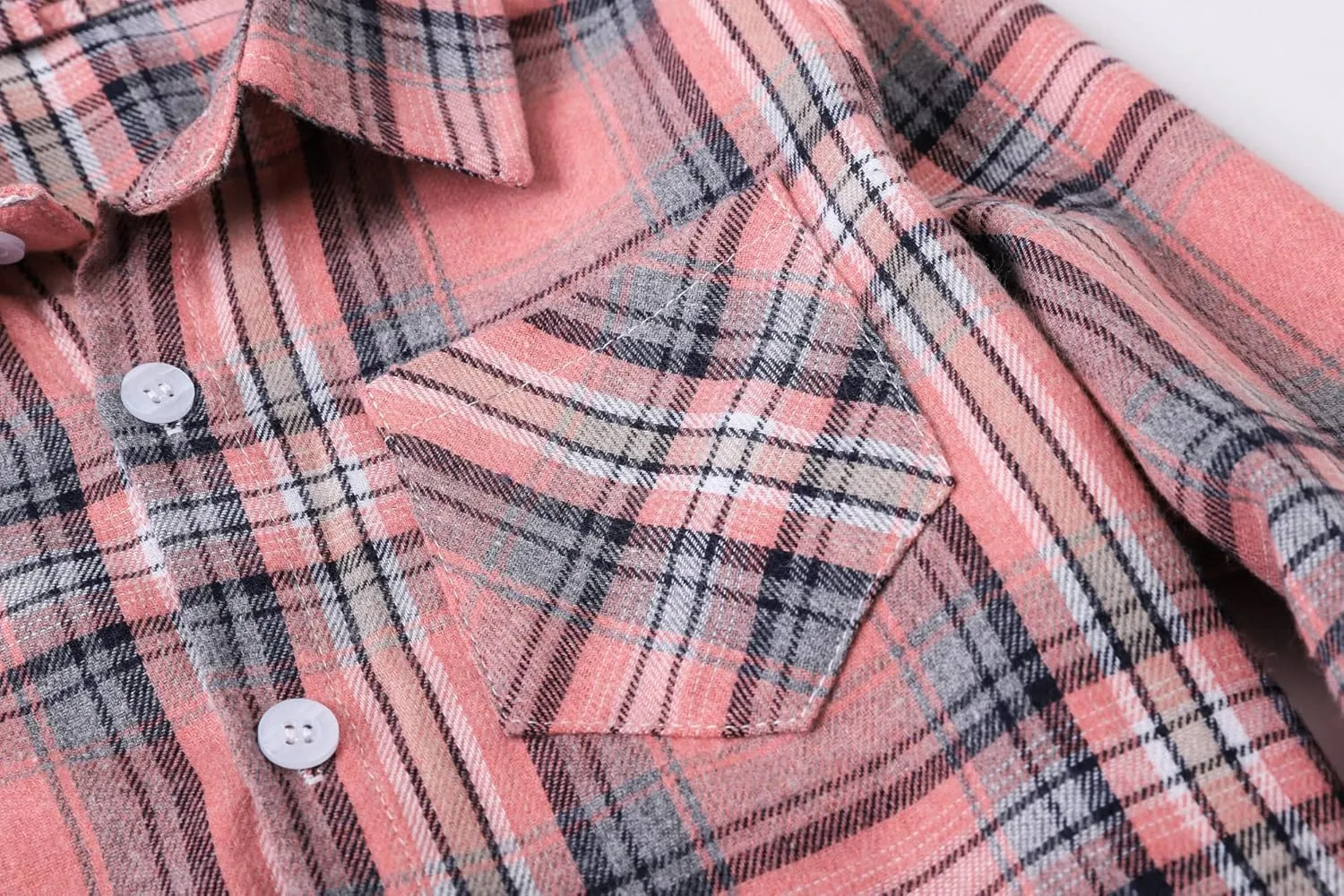SANGTREE Mens & Boys Plaid Shirt Long Sleeve Button Down Flannel Shirts, US 3 Months - Adult 9XL