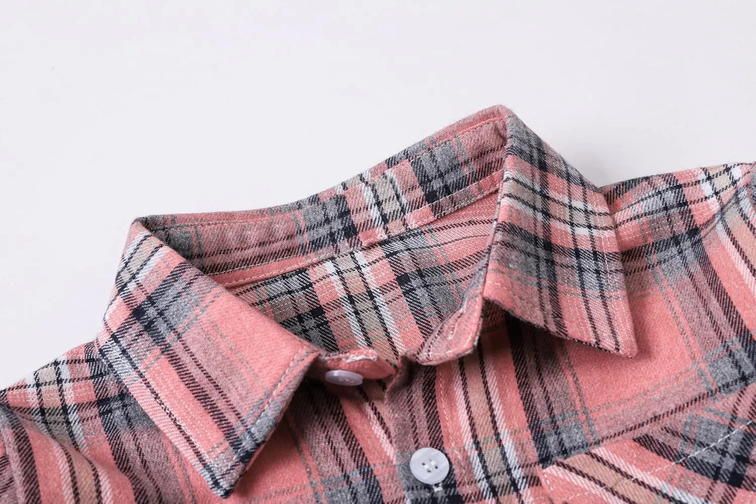 SANGTREE Mens & Boys Plaid Shirt Long Sleeve Button Down Flannel Shirts, US 3 Months - Adult 9XL