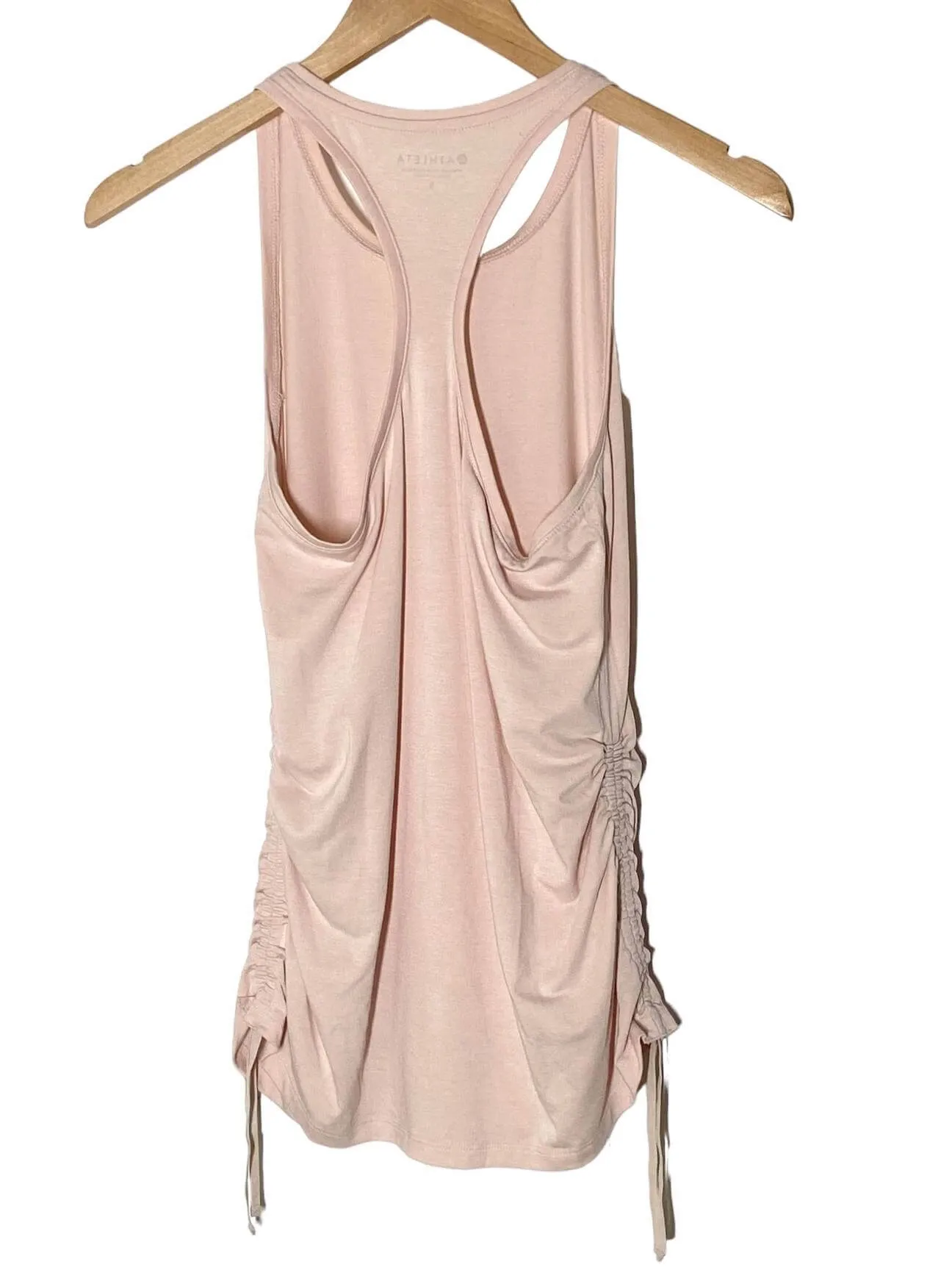 Soft Summer Sand Pebble Ruched Racerback Top
