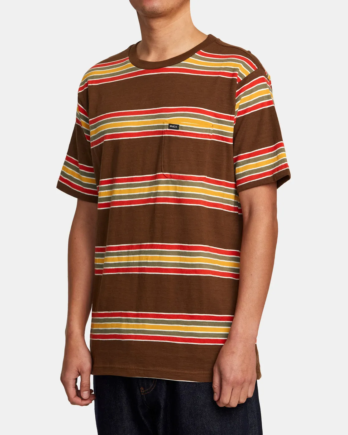 Somedays Stripe Tee - Bombay Brown