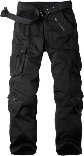 Womens Stretch Casual Cargo Work Pants Camo Combat Tactical Travel Pants with 8 Pockets
